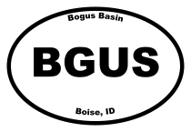 Bogus Basin Oval Sticker