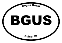 Bogus Basin Oval Sticker