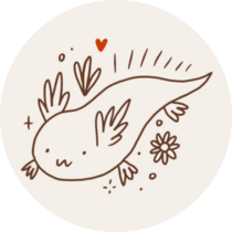 Boho Baby Axolotl Sticker
