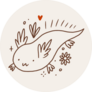 Boho Baby Axolotl Sticker