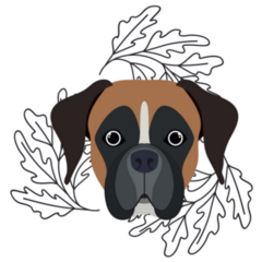 Boho Boxer Sticker