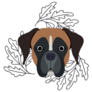 Boho Boxer Sticker