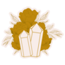 Boho Celestial Crystals Illustration Sticker
