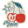Boho Cherry Art Sticker