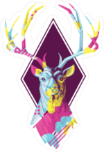 Boho Deer Graphic Sticker