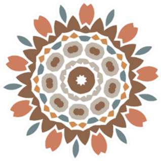 Boho Floral Design Sticker