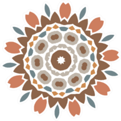 Boho Floral Design Sticker