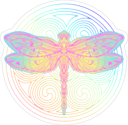 BoHo Graphic Dragonfly Sticker