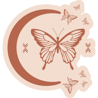 Boho Magic Butterfly Sticker