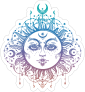 Boho Moon Goddess Sticker