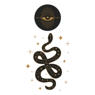 Boho Mystic Snake Celestial Sticker