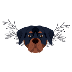 Boho Rottweiler Sticker