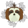 Boho Shih Tzu Sticker