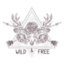 Boho Style Wild & Free Tattoo Sticker
