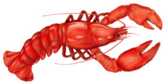 Boiled Lobster On A White Sticker