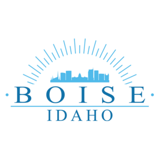 Boise Idaho Blue City Skyline Sticker