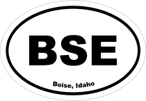 Boise, Idaho Oval Stickers