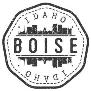 Boise Idaho Usa Stamp Skyline Sticker