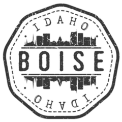 Boise Idaho Usa Stamp Skyline Sticker