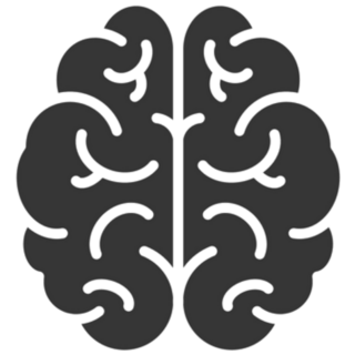 Bold Brain Icon Sticker