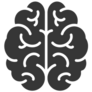 Bold Brain Icon Sticker