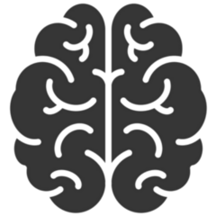 Bold Brain Icon Sticker