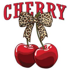 Bold Cherry Text Sticker
