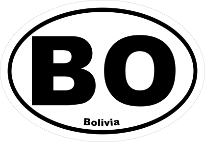 Bolivia Bo Oval Sticker