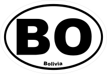 Bolivia Bo Oval Sticker