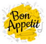 Bon Appetit Illustrated Sticker