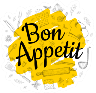 Bon Appetit Illustrated Sticker