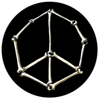 Bones Peace Sign Sticker