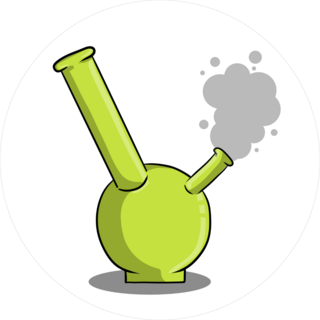 Bong With Smoke Sticker