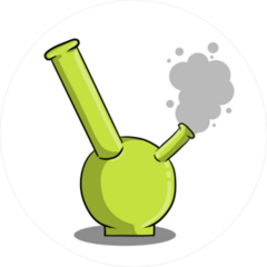 Bong With Smoke Sticker