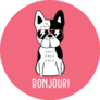 Bonjour! Cute Cartoon French Bulldog Sticker