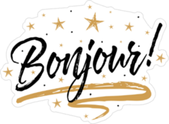 Bonjour Star Sticker