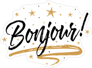 Bonjour Star Sticker