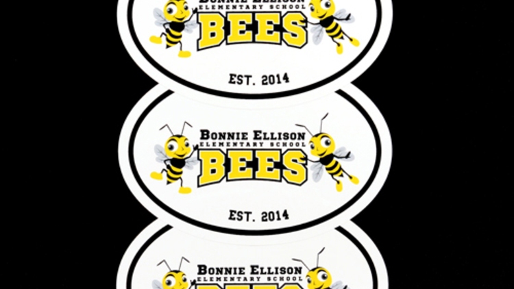 Bonnie Ellison Elementary School Custom Oval Stickers