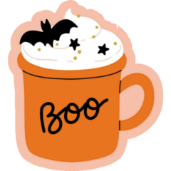 Boo Coffee Mug Sticker