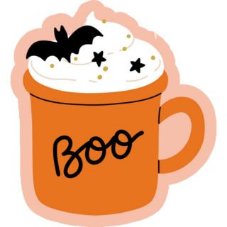 Boo Coffee Mug Sticker