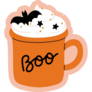 Boo Coffee Mug Sticker