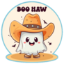 Boo Haw Cowboy Ghost Sticker