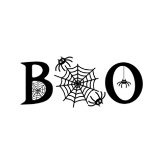 Boo Spider and Cobweb Sticker