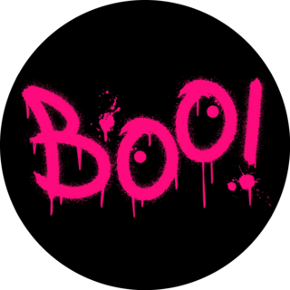 Boo With Splash Effect Halloween Sticker