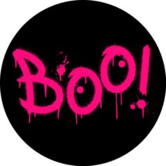 Boo With Splash Effect Halloween Sticker