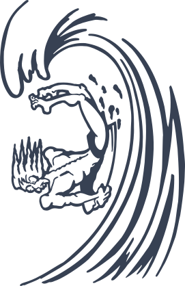 Boogie Boarder Body Surfer Sticker