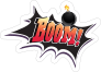 Boom Bomb Illustrated Comic Sticker