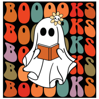 Booooks Groovy Cute Ghost Sticker
