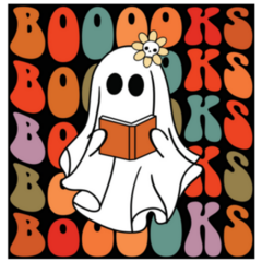 Booooks Groovy Cute Ghost Sticker