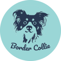 Border Collie Blue Logo Sticker